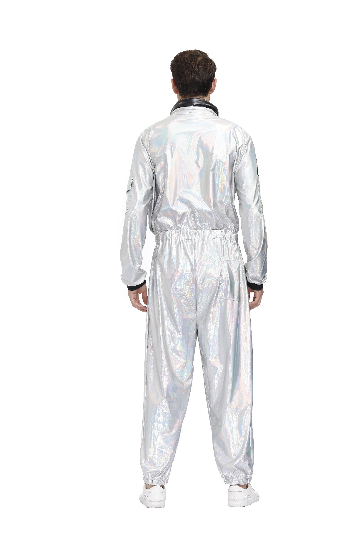 Halloween Silver Pilot Astronaut Alien Spaceman Cosplay Costume